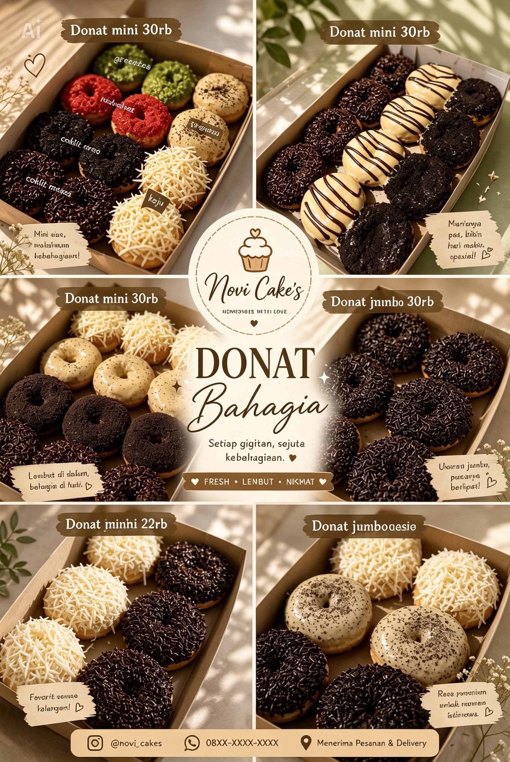 Donat bahagia by Novi cookies