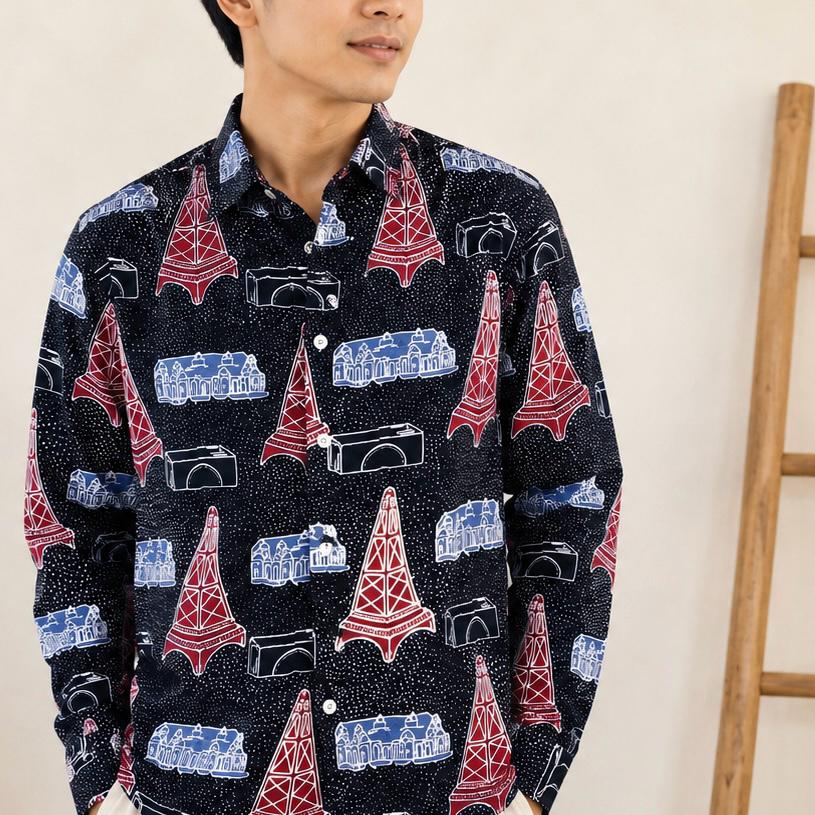 Baju Batik Motif Menara Limboto