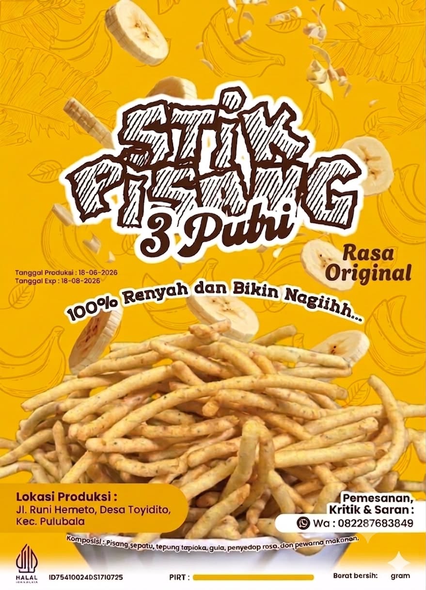 Produk Stick Pisang 3 Putri